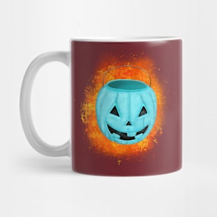 Teal Pumpkin Pail (on orange) Mug